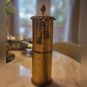 Hollywood Regency Gold Vanity Hairspray Can Holder – 70s Vintage